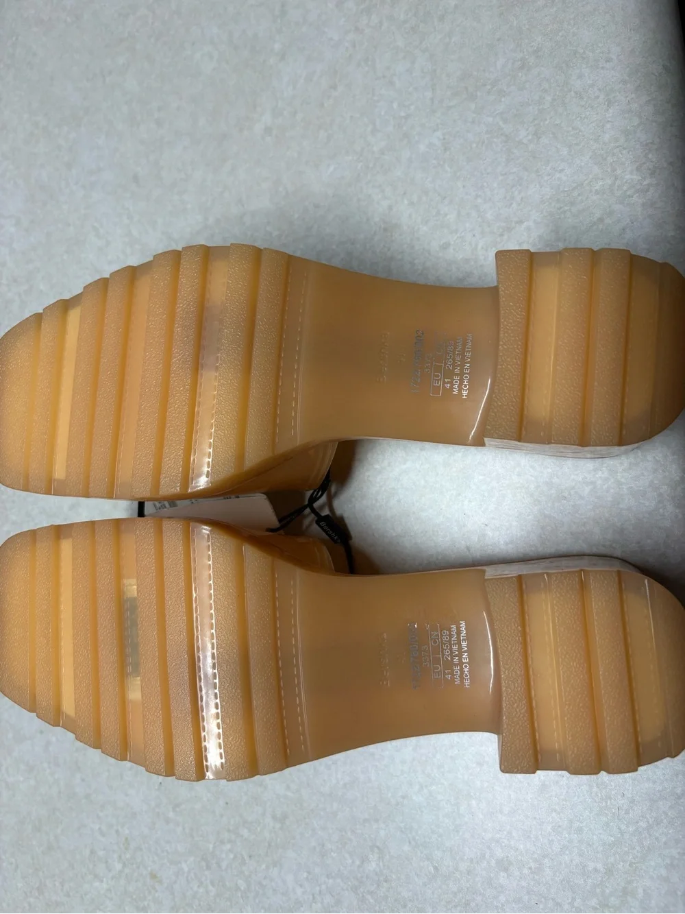 Bershka Kids Orange Jelly Slide Sandals